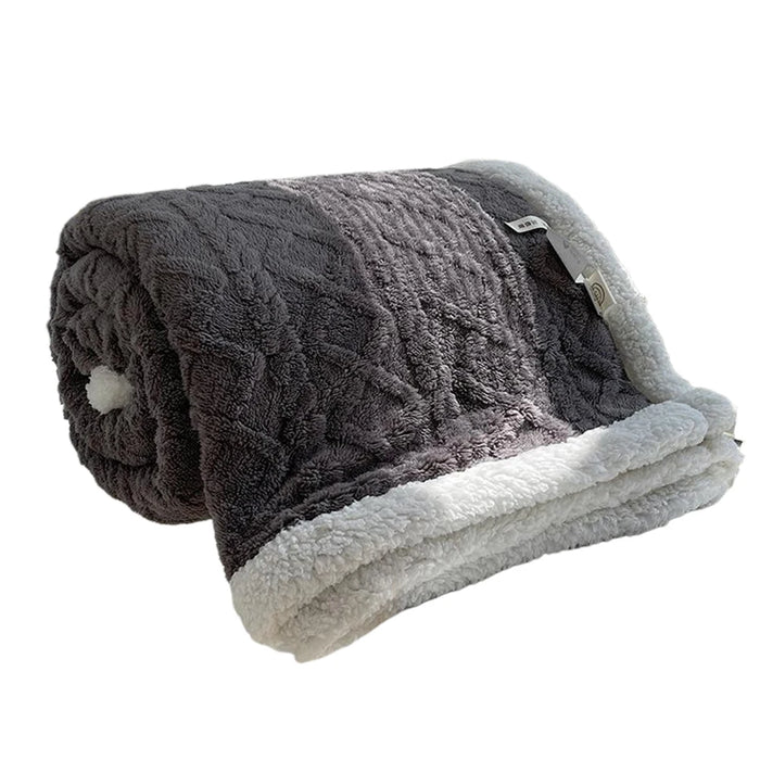 Winter Blanket Lamb Fleece Thick Double Side Super Soft Flannel Throw Blanket for Sofa Bed Cozy Comfortable Warm Throw Bedspread