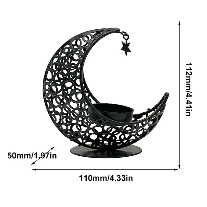 Eid Mubarak Candle Holder Metal Moon Candle Holder Home Islamic Muslim Party Decor Ramadan Decoration Eid Mubarak Table Decor