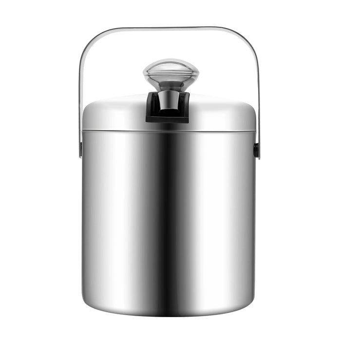 1.3L Ice Bucket Kit 304 Stainless Steel Insulated Beer Drink Keg Double-layer Beer Champagne Cooler KTV Barware Filter Clip