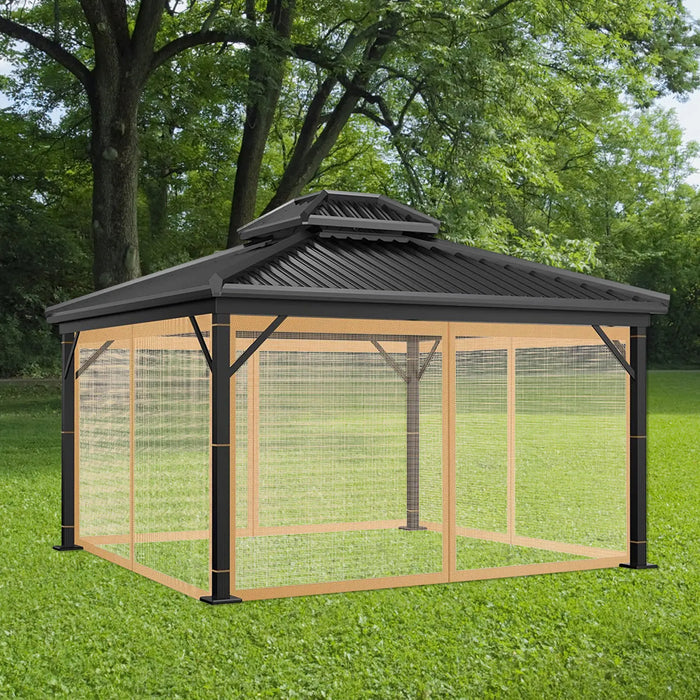 Mosquito Net for Gazebo Outdoor Canopy Insect Net Mosquito Netting with Zippers Mosquito Curtain for Garden Patio Mosquito mesh