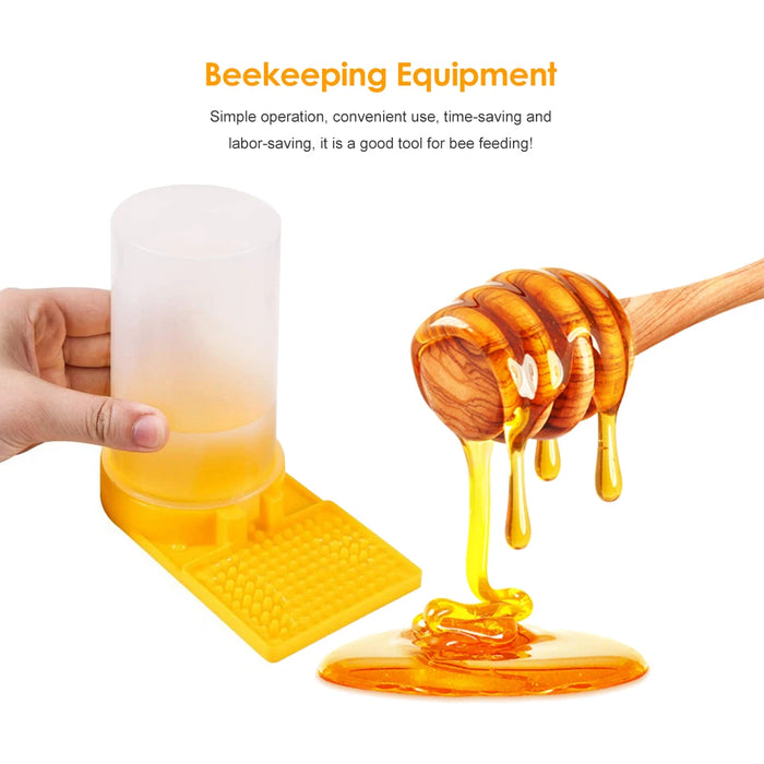 Plastic Bee Drinking Waterer Feeder Safe Non-toxic Lightweight Honey Bee Nest Door Feeding Drinking Water Box for Beekeeper