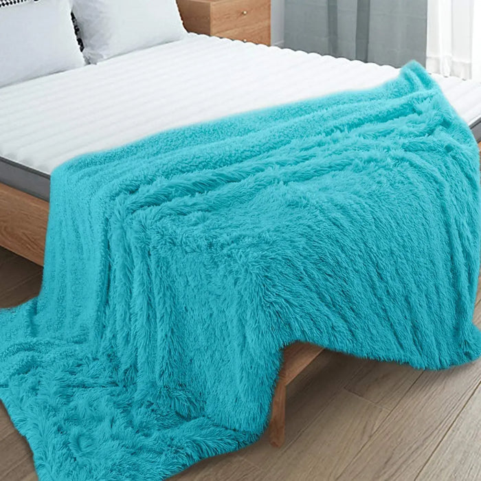 Thickened Fluffy Blanket Warm winter Bedspread on the bed Stitch plaid sofa cover Double side blankets and throws for Home decor