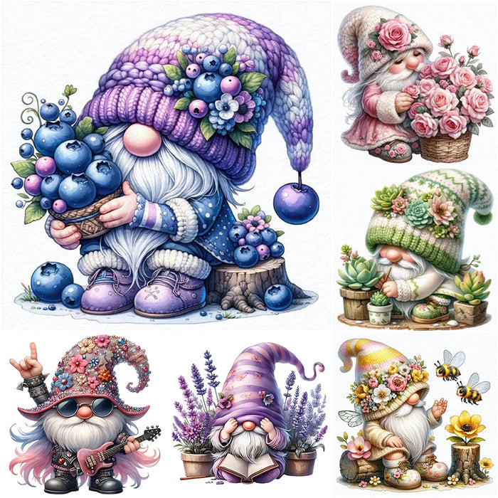 5D DIY Full Round Drill Diamond Painting Cute Fruit Gnome Home Decor Art Craft