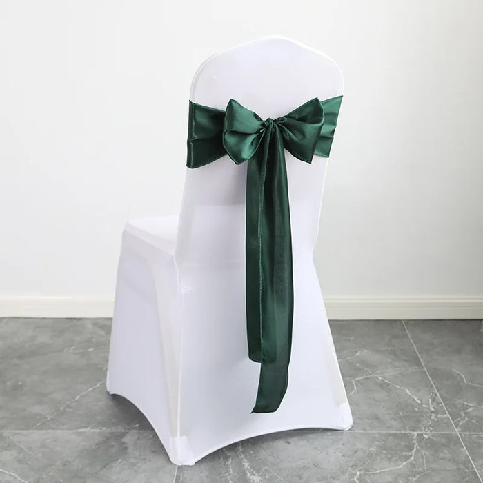 h these exquisite satin chair sashes in elegant sage green. Ideal for weddings, banquets, and parties, this pack of 10 luxurious