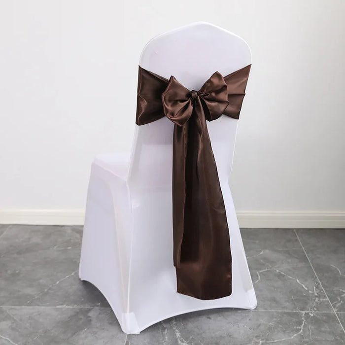 h these exquisite satin chair sashes in elegant sage green. Ideal for weddings, banquets, and parties, this pack of 10 luxurious