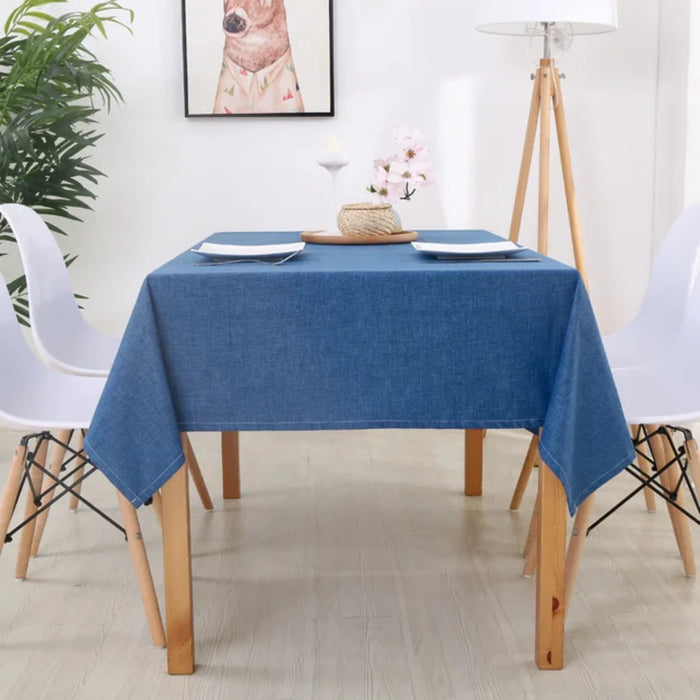 Stylish, Stain Resistant, and Washable Faux Linen Rectangle Tablecloths - Elevate Your Home Decor with Elegant and Durable Table