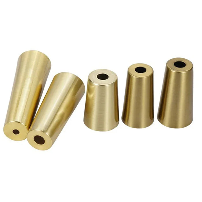 Leg Cover Foot Solid Copper Tip Brushed Brass Table Chair Cylinder/Cone  Protect Decor Bottom Safe Pad