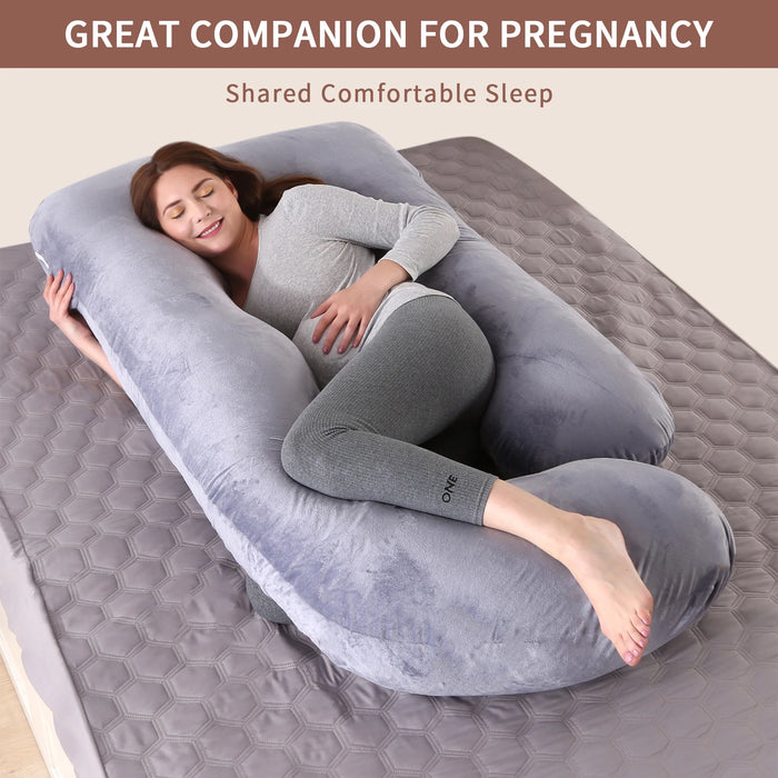 Pregnancy Pillows for Sleeping, U Shaped Full Body Maternity Pillow with Removable Cover - Support for Belly for Pregnant Women