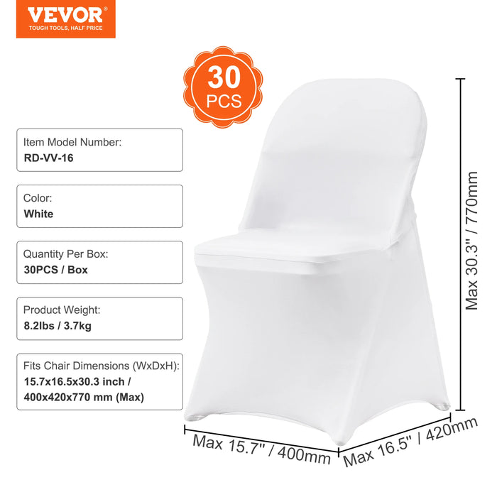 VEVOR 12-100Pcs Wedding Chair Covers Spandex Stretch Slipcover for Restaurant Banquet Hotel Dining Party Universal Chair Cover