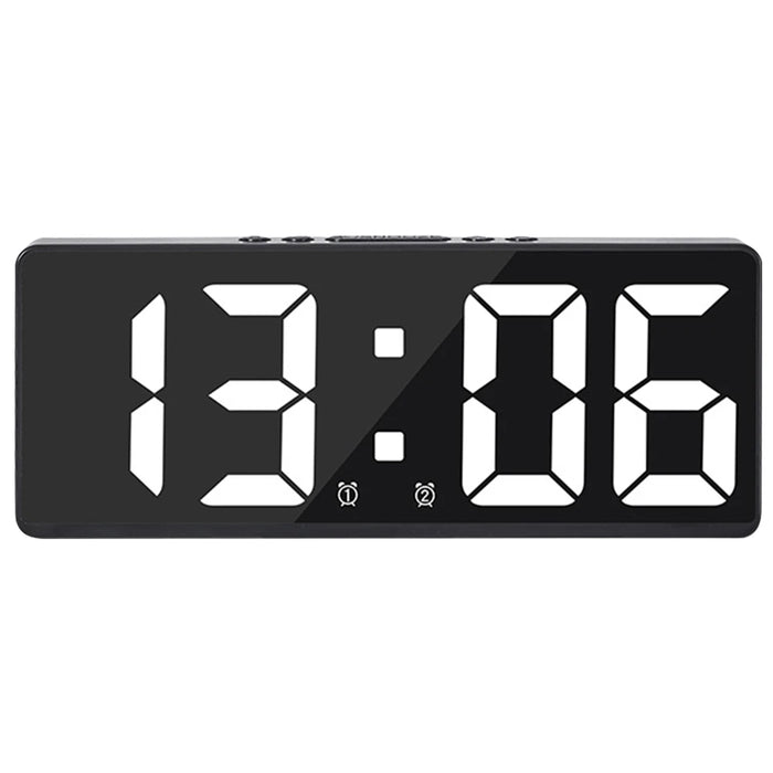 Digital Alarm Clock 12/24H Display Dual Alarm Temperature Display Snooze Function LED Desktop Clock For Home Bedroom Office