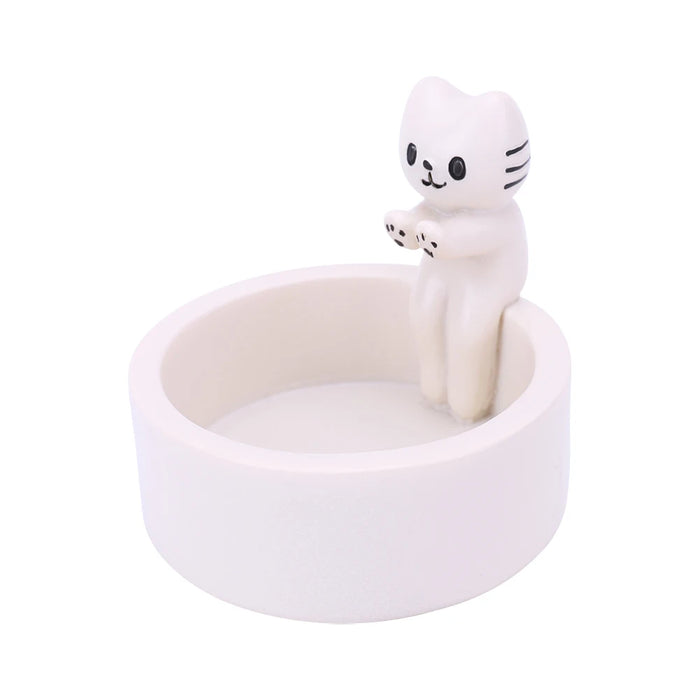 1/2PCS Kitten Candle Holder Cartoon Cat Candlestick Holder High Tempe Resistant Cat Warming Paws Candle Cute Candle Holder Decor