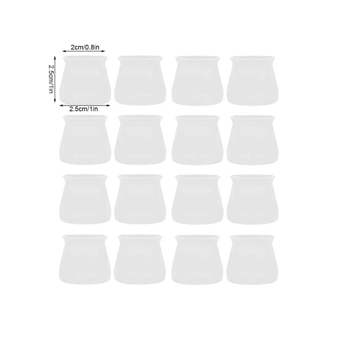 16pcs Silicone Chair Leg Caps Rubber Feet Protector Table Feet Cover Non-slip Noise Reduce Desk Chair Foot Covers  Pad