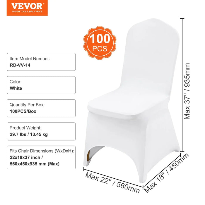 VEVOR Wedding Chair Covers  Chair Cover Spandex Stretch Slipcover for Restaurant Banquet Hotel Dining Party Universal