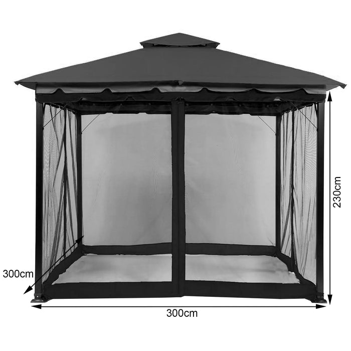 Mosquito Net for Gazebo Outdoor Canopy Insect Net Mosquito Netting with Zippers Mosquito Curtain for Garden Patio Mosquito mesh