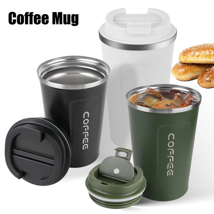 Leak_Proof Travel Thermo Cup Car Thermos Mug 380/510ML Thermo Cafe Coffee Mug for Tea Water Coffee Double Stainless Steel