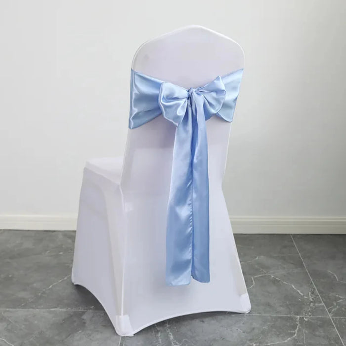 h these exquisite satin chair sashes in elegant sage green. Ideal for weddings, banquets, and parties, this pack of 10 luxurious