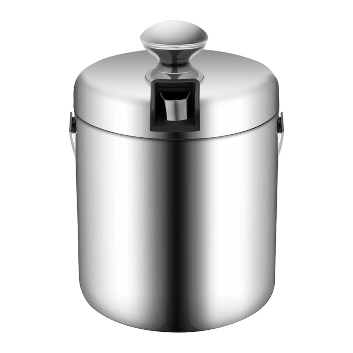 1.3L Ice Bucket Kit 304 Stainless Steel Insulated Beer Drink Keg Double-layer Beer Champagne Cooler KTV Barware Filter Clip