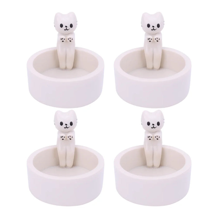 Cartoon Kitten Candle Holder Warming Its Paws Cute Scented Light Holder Cute Grilled Cat Aromatherapy Candle Holder