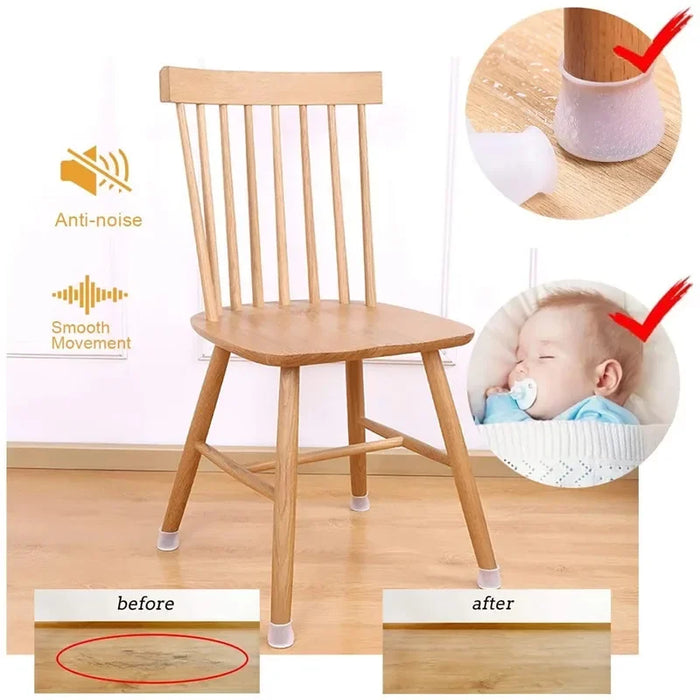 Silicone Chair Legs Non-Slip Pads  Sofa Feet Anti-noise Sock Cover Wood Floor From Scratches Protectors Mat