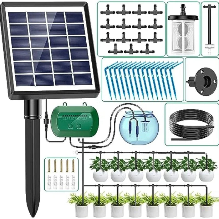 2024 Latest Drip Irrigation Kit for Potted Plants Solar System for Garden Supported Automatic Watering System