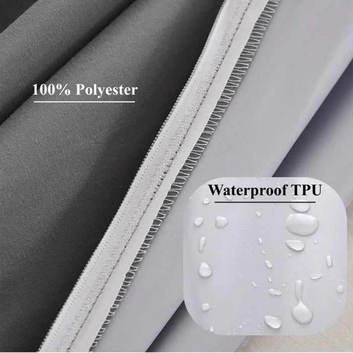 Waterproof Ultimate Fully Enclosed Zippered Mattress Cover for Double Bed, Twin, Full, Queen, King Size - Dust-proof Fitted Shee