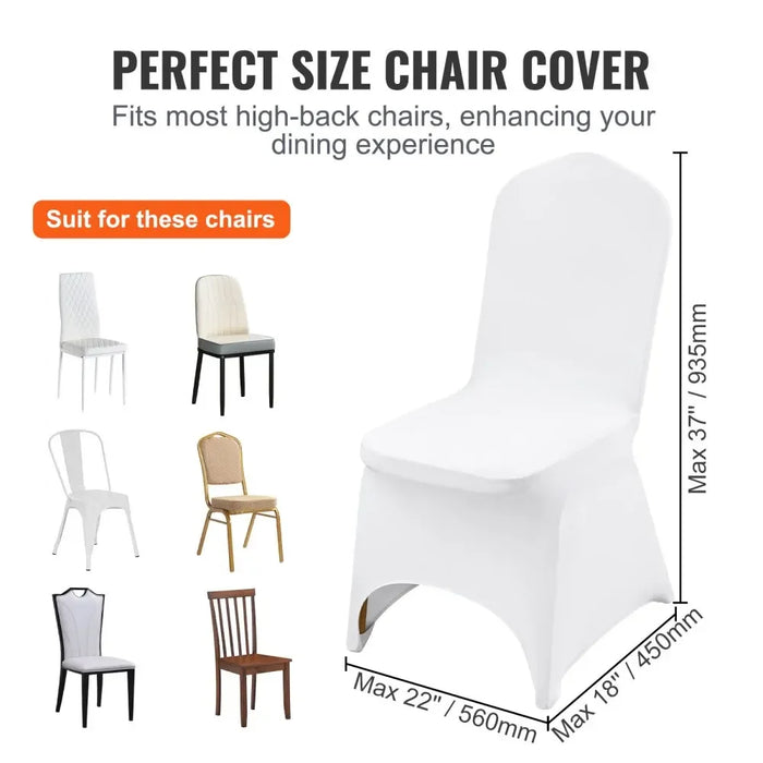 VEVOR Wedding Chair Covers  Chair Cover Spandex Stretch Slipcover for Restaurant Banquet Hotel Dining Party Universal