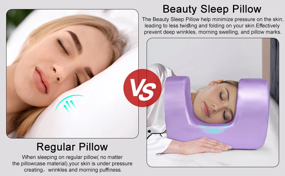 Face Pillow for Wrinkles Memory Foam Pillow Beauty Sleep Pillows Soft Anti-cervical Spine Resilience Wrinkles-aging Pillow