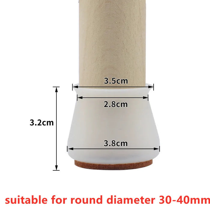 Silicone Table Chair Leg  Felt Anti-slip  Wood Floor From Scratches Protector Covers and Noise Table Legs Pads