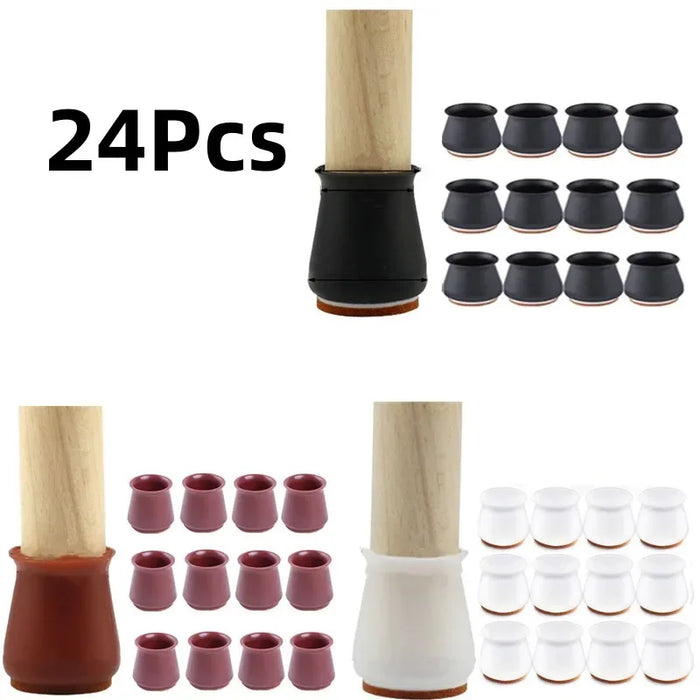 Silicone Table Chair Leg  Felt Anti-slip  Wood Floor From Scratches Protector Covers and Noise Table Legs Pads