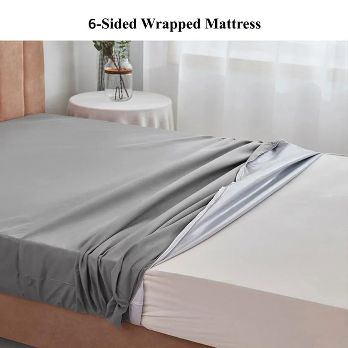 Waterproof Ultimate Fully Enclosed Zippered Mattress Cover for Double Bed, Twin, Full, Queen, King Size - Dust-proof Fitted Shee