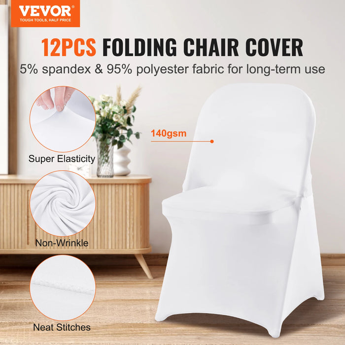 VEVOR 12-100Pcs Wedding Chair Covers Spandex Stretch Slipcover for Restaurant Banquet Hotel Dining Party Universal Chair Cover