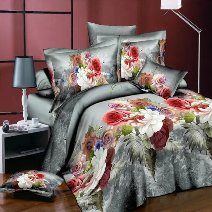 Indulge in the Ultimate Comfort and Elegance with Luxurious Exquisite Rose Print Bedding Set, Elevating Your Sleep to a New Leve