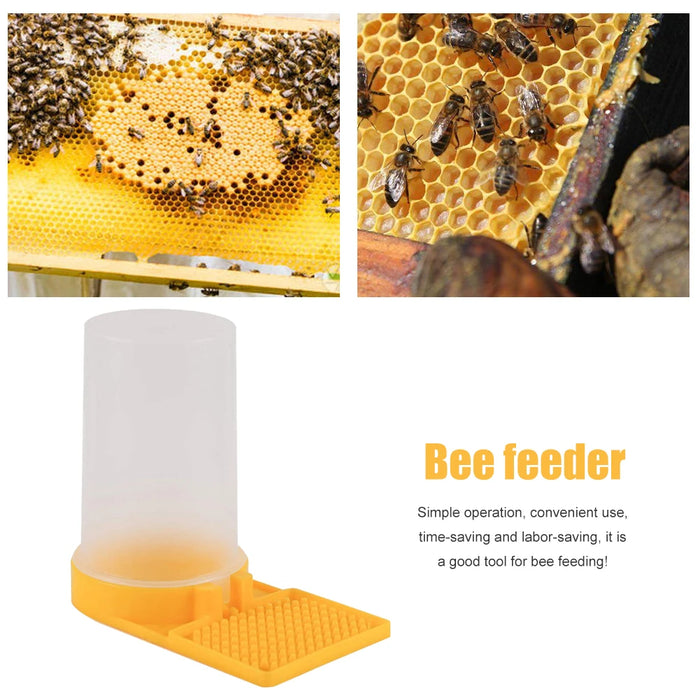 Plastic Bee Drinking Waterer Feeder Safe Non-toxic Lightweight Honey Bee Nest Door Feeding Drinking Water Box for Beekeeper