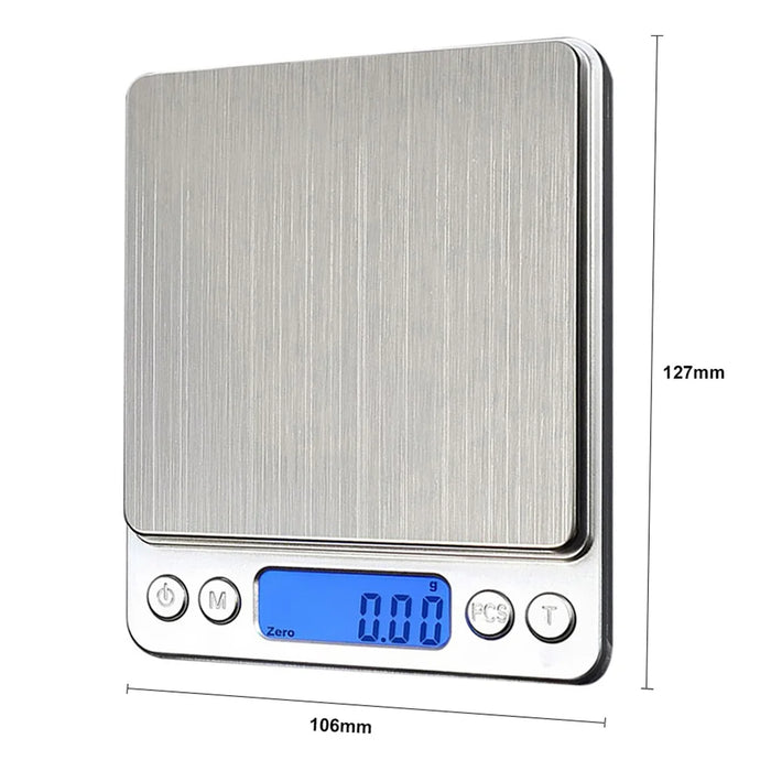 Digital Kitchen Scale Small Jewelry Scale Digital Weighing Scale Food Precision LCD Jewelry Scale Electronic Weight 500g-2kg