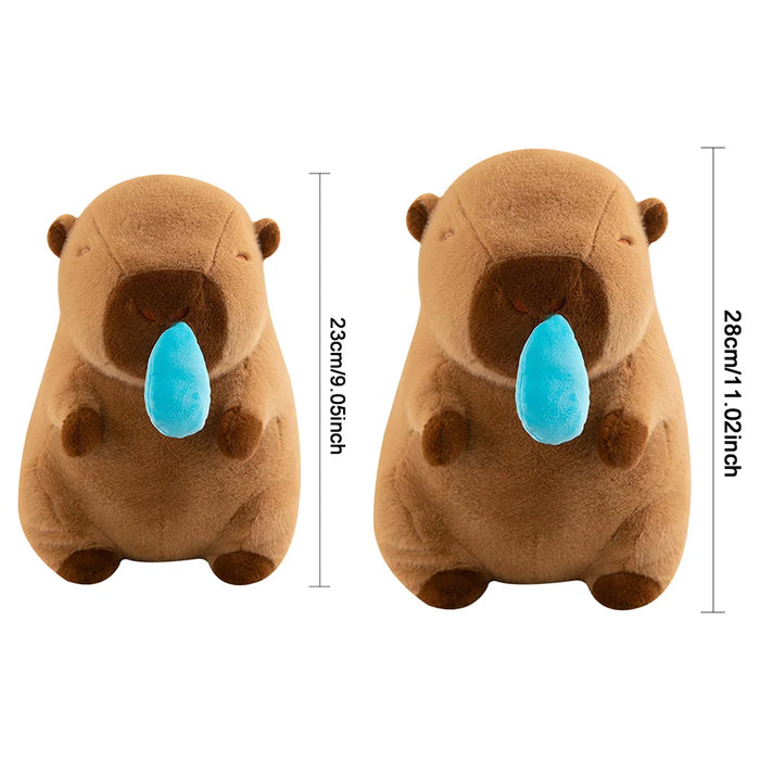 Spit Bubble Capybara Pillow Cartoon Capybara Spit Bubble Plush Pillow Creative Special-Shaped Sofa Cushion Home Room Decor