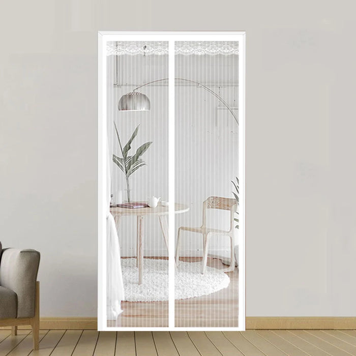 100x210CM Magnetic Screen Door Curtain Automatic Closing Mosquito Net Curtain Pet and Kid Friendly for Balcony Doors Living Room