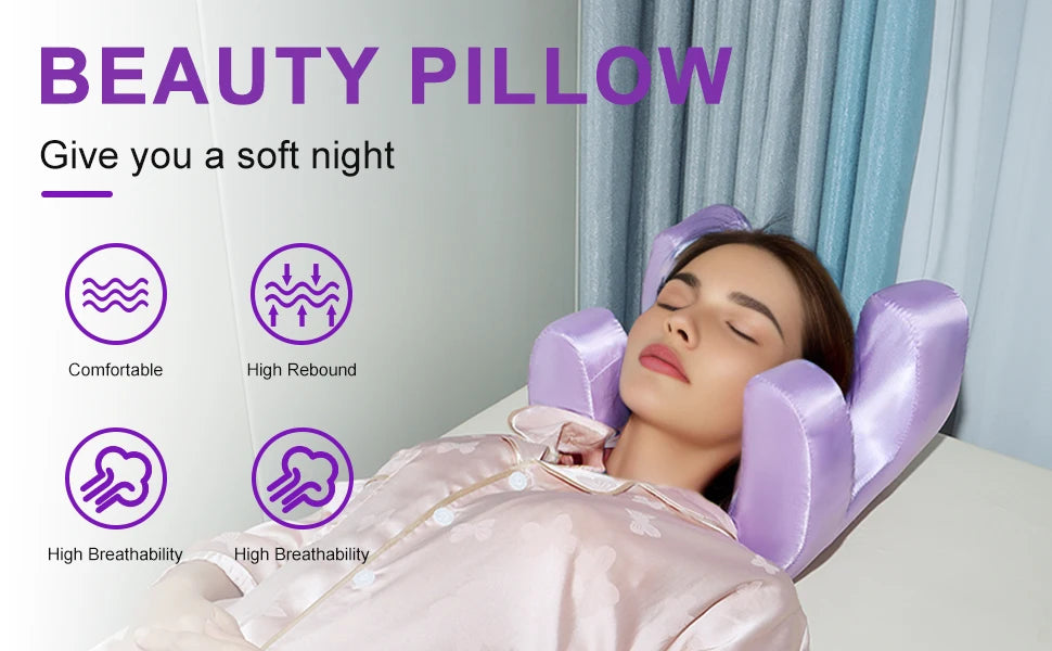 Face Pillow for Wrinkles Memory Foam Pillow Beauty Sleep Pillows Soft Anti-cervical Spine Resilience Wrinkles-aging Pillow