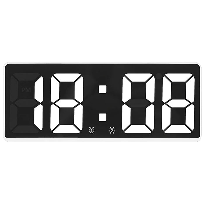 Digital Alarm Clock 12/24H Display Dual Alarm Temperature Display Snooze Function LED Desktop Clock For Home Bedroom Office