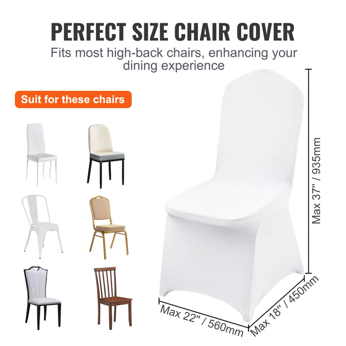 VEVOR Stretch Spandex Folding Chair Covers 50PCS Universal Fitted Chair Cover Slipcovers for Wedding Holiday Banquet Party