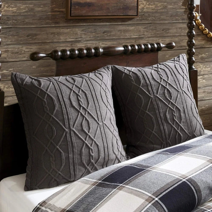 zy Comforter Set - All Season Bedding Combo Filled Insert and Removable Duvet Cover, Shams, Decorative Pillows, Plaid Bro