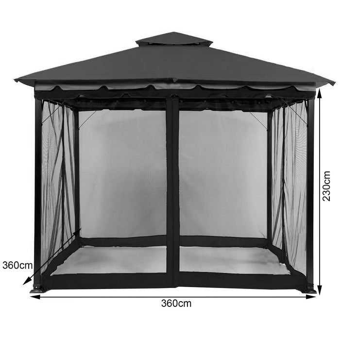 Mosquito Net for Gazebo Outdoor Canopy Insect Net Mosquito Netting with Zippers Mosquito Curtain for Garden Patio Mosquito mesh