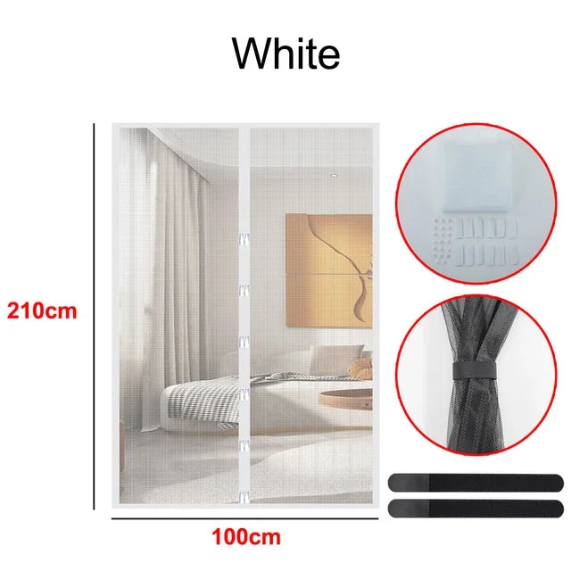 Magnetic Screen Door Curtain Anti-Mosquito Net Fly Insect Screen Mesh Automatic Closing Door Screen