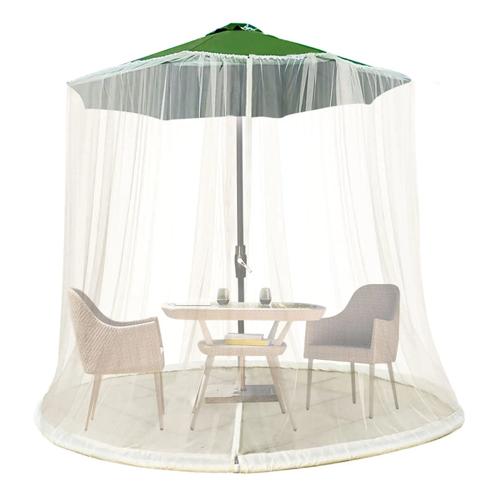 Parasols Net Adjustable Mosquito Net Cover Screen for Garden Umbrella Parasol Patio Table Bug Netting Cover with 2 Zipper Doors