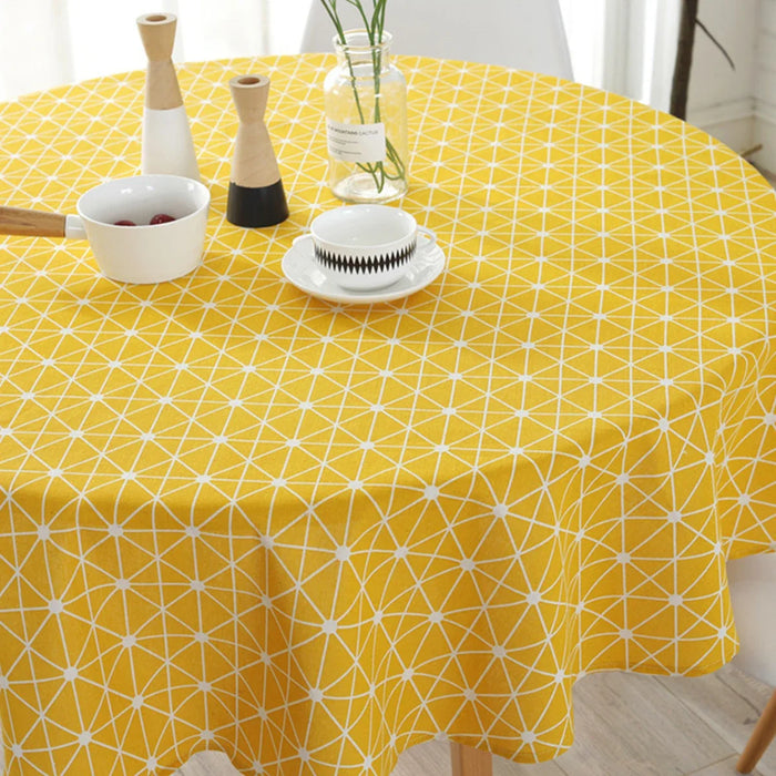 Round Tablecloth 47''/59''/39'' Washable Table Cloth Decorative Table Cover for Indoor and Outdoor Holiday Home Christmas