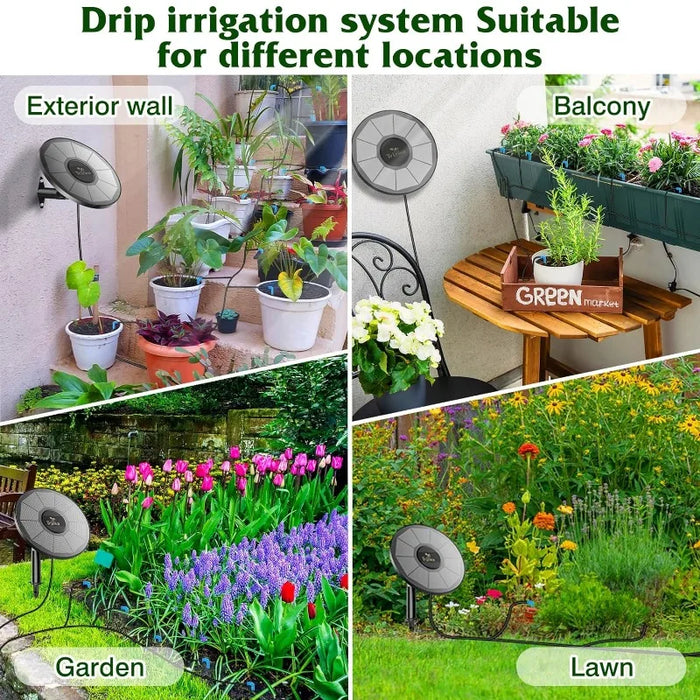 DIY Water Timer  2024 Latest Drip Irrigation System Kit for Garden,Balcony,Greenhouse,Garden Watering System Supports 15 Potted