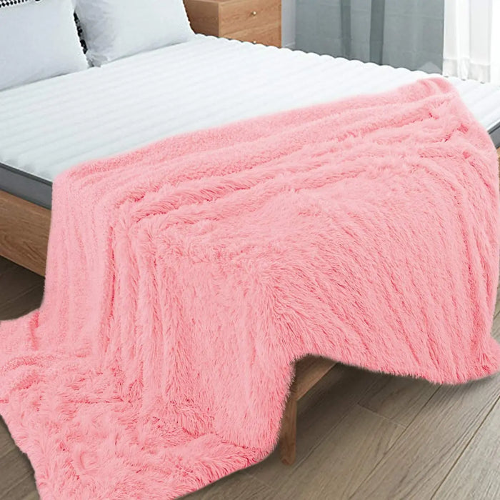 Thickened Fluffy Blanket Warm winter Bedspread on the bed Stitch plaid sofa cover Double side blankets and throws for Home decor