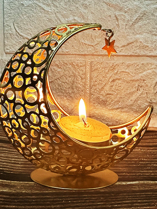 Ramadan Tea Light Holder Eid Mubarak Candle Holder Home Islamic Muslim Party Decor Eid Mubarak Table Decor for Eid Al Adha Gifts