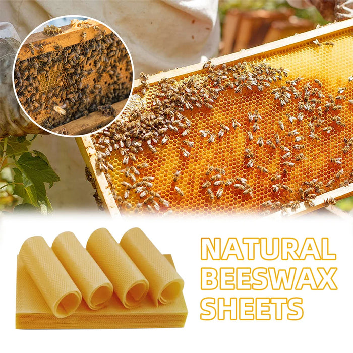 Natural Honeycomb Bee Wax Sheets Yellow Beekeeping Beeswax Flake Honeycomb Mold for Beekeeping/Candle Making/Furniture Polishing