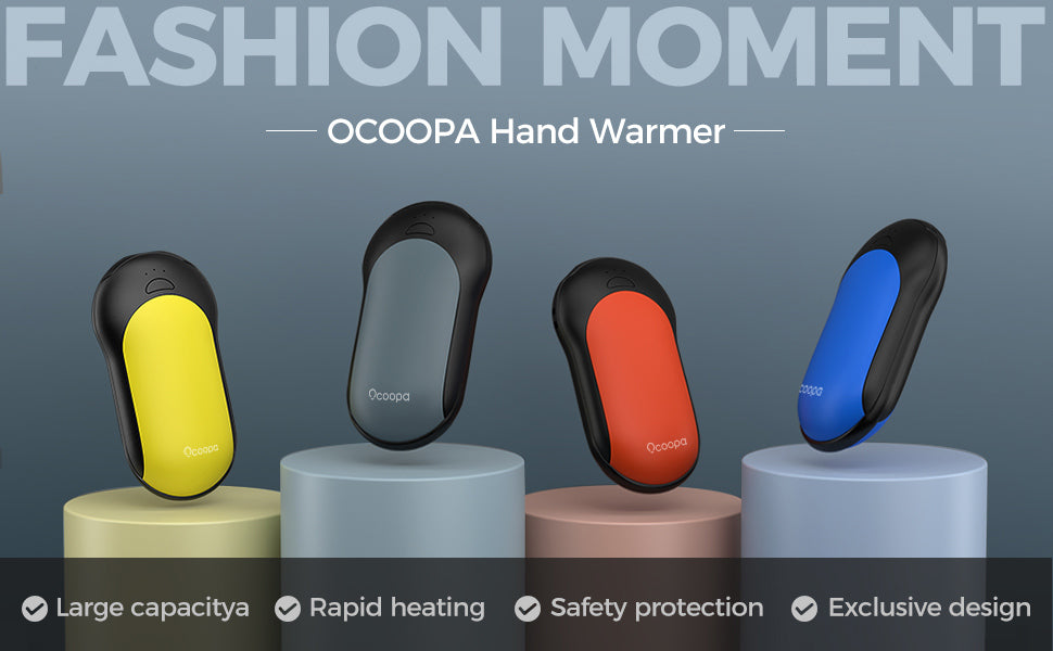 OCOOPA-Rechargeable Hand Warmers for Men and Women, Electric Pocket Heater, Portable, Warm, 15 Hours, 10000mAh, Winter