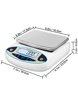 VEVOR Kitchen Scale 5000g x 0.01g Lab Analytical Balance W/ LCD Backlit Screen Digital Weight Mini Precision Pocket Electronic